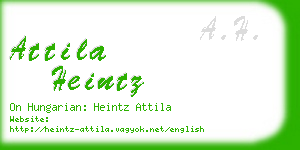 attila heintz business card